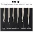 thumbnail image 3 of Eyelash Extension Tweezers Set Straight and Curved Tip False Lash Tweezers Eyelash Applicator Tool Stainless Steel Precision Tweezers for Eyelash Extension with Velvet Bag, 3 of 5