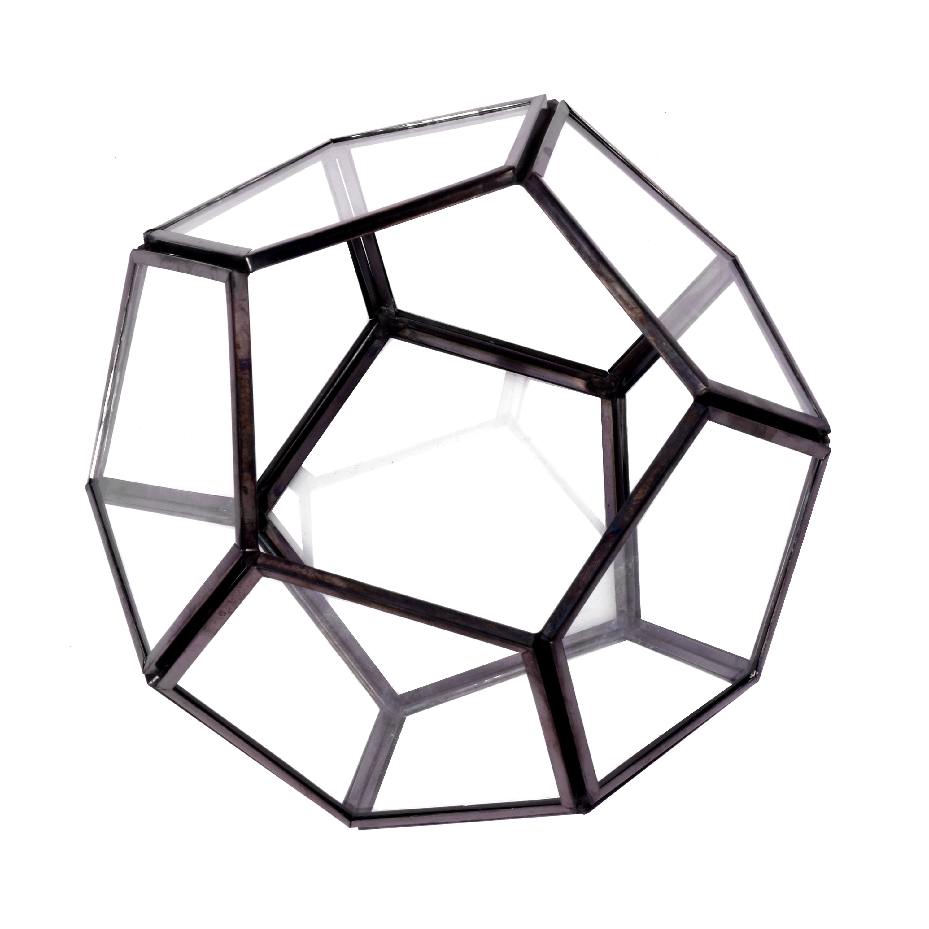 (2 pack) Better Homes & Gardens Geo Metal and Glass Terrarium, 6 in L x 6 in W x 5 in H