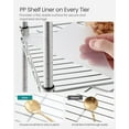 thumbnail image 4 of Bathroom Shelf Storage Rack for Small Space with PP Shelf Liners Removable Hook Extendable Design Silver and Translucent ULGRS, 4 of 7