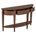 thumbnail image 2 of 51.1 Inch  Modern Curved Console Table, Sofa Table with 3 Drawers and 1 Storage Shelf for Hallway, Entryway and Living Room, Espresso, 2 of 8