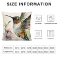 thumbnail image 5 of Watercolor Painting Birds Throw Pillow Cover Super Soft Decorative Animal Hummingbird Pillowcases Cushion Covers Square, 5 of 5