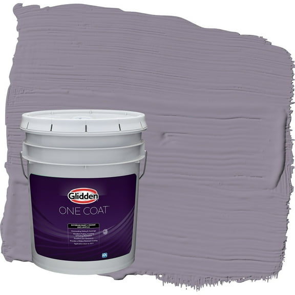 Glidden One Coat Tin Lizzie / Purple Satin Exterior Paint with Primer, 5 Gallon