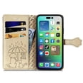 thumbnail image 3 of Funda Cartera FOXDOCK para iPhone 14 Plus , Flip PU con Relieve de Gatos y Perros, Tarjetero y Soporte, 3 of 6