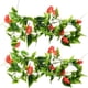thumbnail image 3 of Vid artificial Morning Glory colgante de follaje falso decoración del hogar planta de vid de simulación, rojo 2 piezas sidaley HA8951-04B, 3 of 6