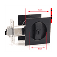 thumbnail image 4 of Pocket Door Lock Black Door Hardware Anti-Theft Lock Contemporary Privacy Square Door Lock Sliding Door Lock with Keys, 4 of 6