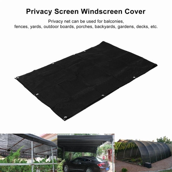 PURELY- 3X0.9M Black Balcony Privacy Screen Cover For Garden Patio Backyard Porch