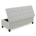 thumbnail image 6 of Noble House Wester field Light Grey Fabric Storage Ottoman, 6 of 9