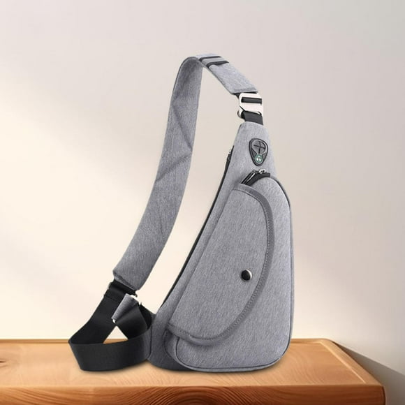Bolso bandolera para hombre Salvador Mochila de pecho Gris