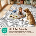 thumbnail image 4 of Design&I 8'x10' Washable Area Rug Door Curved Boho Arched Motif Decorative Symmetrical Front for Living Room, Family Extra Large Skid-Resistant Low Profile, 4 of 7