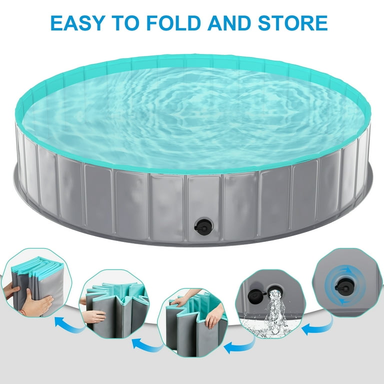 Piscine Gonflable Plastic Pool Houtclort Foldable Pool, Non