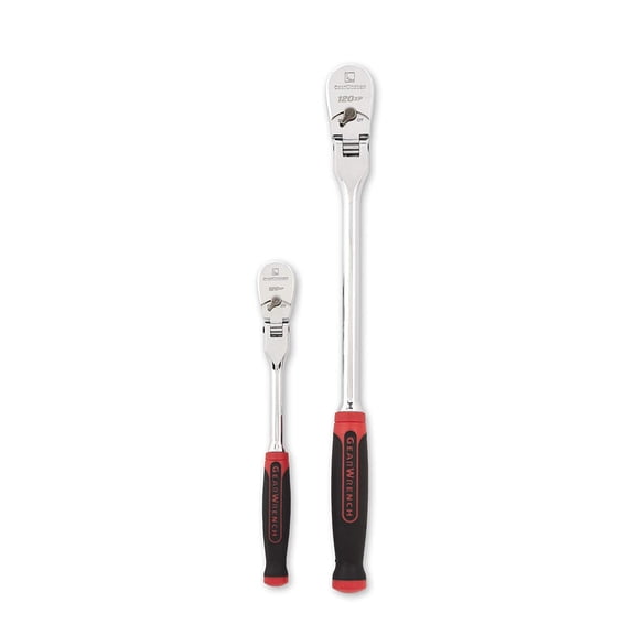 GearWrench 81204P 2-Piece 120XP Cushion Grip Flex Teardrop Ratchet Set