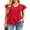 03 Red, variant on Cueply Womens Casual Tops Summer Short Sleeve V Neck T Shirts Loose Tunic Tops
