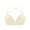 White, variant on Women Low Back Bras Seamless Deep-V Plunge Invisible Backless Design Underwire Lightly Lined Halter Multiway Low Cut Bra