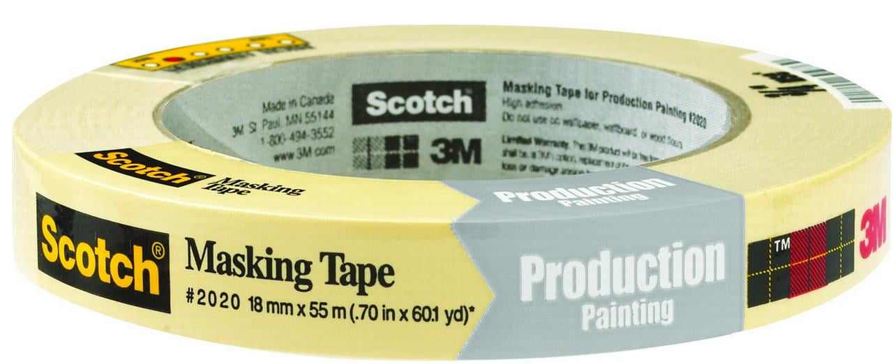 New 3M 202018AP Scotch Masking Tape For Production Painting 3/4 Inch