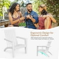thumbnail image 6 of Patiojoy 2PCS Wooden Adirondack Chair W/Ergonomic Design Outdoor Lounge Armchair Acacia Wood chair for Yard&Patio White, 6 of 8