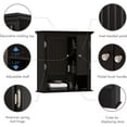 thumbnail image 3 of UTEX Bathroom Cabinet Wall Mounted, Wood Hanging Cabinet, Wall Cabinets with Doors and Shelves Over The Toilet for Bathroom,Espresso, 3 of 7