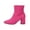Hot Pink_#03, variant on Women's Suede Ankle Boots Knit Cuff Warm Winter Booties Low Heel Slip On Casual Shoes,Black 42
