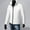 White, variant on Dpytoraw Men Solid Color Stand Up Collar Cotton Coat Autumn And Winter Thick Coat Casual Loose Business Trend Cotton Coat