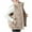 Khaki, variant on Womens Winter Coats Puffer Jacket Womens New Stand Collar Solid Color Loose Casual Fashion Button Pocket Top