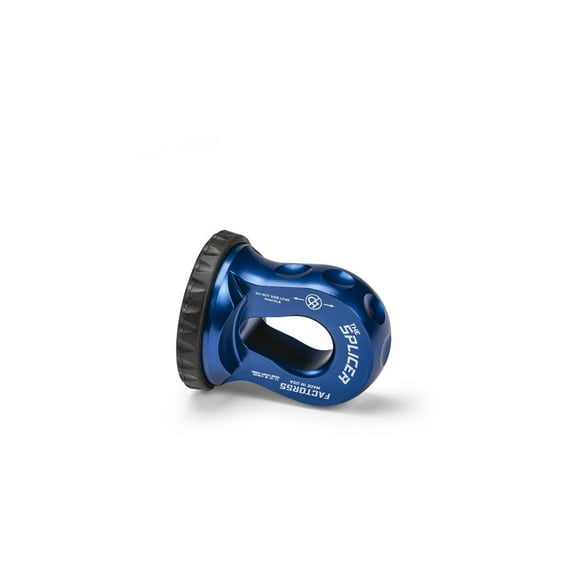 Factor 55 Winch Cable Shackle Mount 00352-02 The Splicer; Fits Up To 1 Inch Diameter Shackles; Fits 1/2 Inch Diameter Synthetic Winch Ropes; 16000 Pounds Capacity; Blue; Single