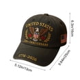 thumbnail image 6 of WKSCLPAI 250 Anniversary Hats, 2026 USA Semiquincentennial Hat, Patriotic-theme Pattern Printting Adjustable Baseball Cap for Men Women, 6 of 6
