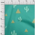 thumbnail image 2 of oneOone Rayon Sea Green Fabric Plant Cactus With Geometric Sewing Craft Projects Fabric Prints By Yard 56 Inch Wide, 2 of 4
