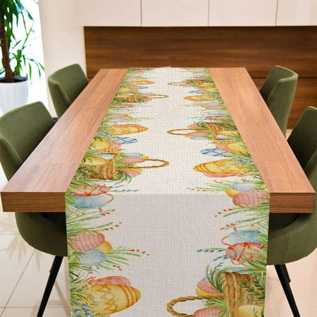 

Easter Decorative Decorative Table Banner Easter Table Flag Linen Sturdy And Durable Table Runner Digital Printed Western Placemat