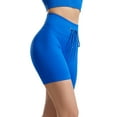 thumbnail image 3 of SAYOO - Calzoncillos de yoga para mujer, cintura elástica con cordón, pantalones cortos de punto ajustados SAYOO  Sexy, 3 of 5