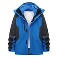 thumbnail image 1 of Bowake Veste de Pluie pour Hommes Chaude d'Hiver avec Fermeture Éclair Coupe-Vent Imperméable pour Randonnée en Plein Air avec Capuche Grande Taille, 1 of 2