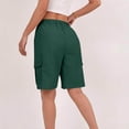 thumbnail image 5 of BUIGTTKLOP Shorts for Women Summer Quick Dry Cargo Shorts with Pockets Outdoor Drawstring Knee Length Hiking Short, 5 of 5