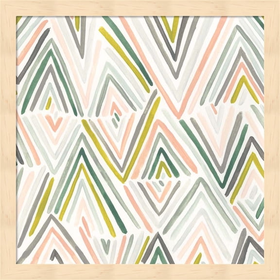 Tropic Tribal I by June Erica Vess, Framed Wall Art, 13.25W x 13.25H