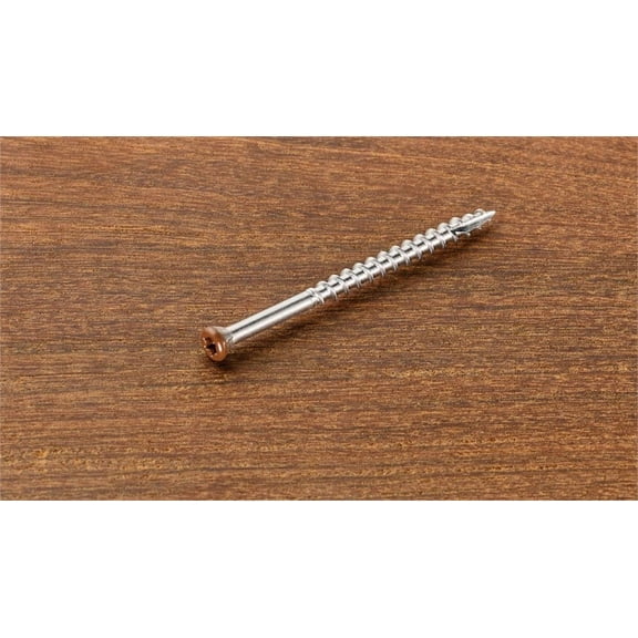 Starborn 5001477 No.7 x 1.62 in. Star Trim Head Stainless Steel Deck Screws, Pack of 100