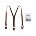 thumbnail image 1 of CTM®  Coated Leather Button-End Y-Back Suspender with Bachelor Buttons (Men's), 1 of 5