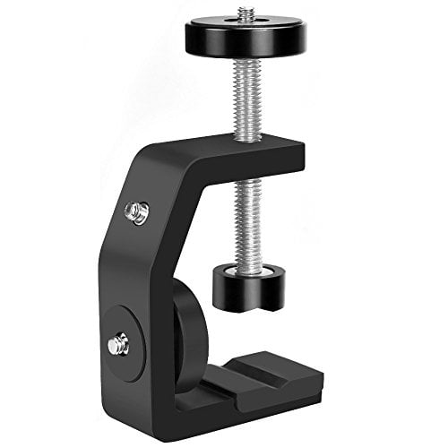 UTEBIT C Clamp with 1/4" Screw Adjustable Camera Mount Clamps Bracket Max. 2.36 Inch High for