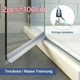 thumbnail image 2 of 50cmX2pcs Bath Shower door sealing strips water stopper Weatherstrip glass shower screen door seal strip 4 to 12mm gap sealer, 2 of 10