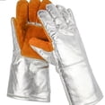 thumbnail image 1 of Guantes resistentes a altas temperaturas, 1000 grados, ignífugos, antiescaldado, aislamiento térmico, fusión de aluminio, 1 of 4