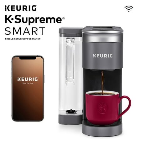 Keurig - K-Supreme SMART Single Serve Coffee Maker with WiFi Compatibility - Gray