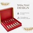 thumbnail image 1 of Portmeirion Christmas Tree Pastry Forks (Set of 6) Stainless Steel Forks with Porcelain Handles for Holiday Meals 6-Inch Festive Christmas Flatware - Seasonal Tableware & Silverware Gift Set, 1 of 5