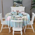 thumbnail image 2 of Pioneer Flower Floral Print Pattern Round Tablecloth 60"x60",Wrinkle Wipeable Table Cloth for Kitchen Dining Room Picnic Patio Party, 2 of 6