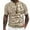 Beige, variant on uikmnh Men's T Shirts European Solid Color Knitted Pineapple Jacquard Texture Men Casual Loose Comfortable Trendy Button Open Neck Short Sleeved T Shirt Size:S