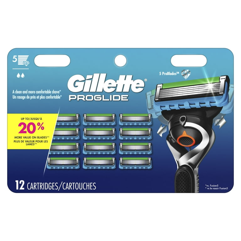 Gillette Pro Glide Men s Razor Blades 12 Blade Refills Blue