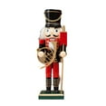 thumbnail image 2 of TISHITA Traditional Classic Handcraft Wooden Nutcracker Solider Puppet Doll Toy Holiday Black, 2 of 8