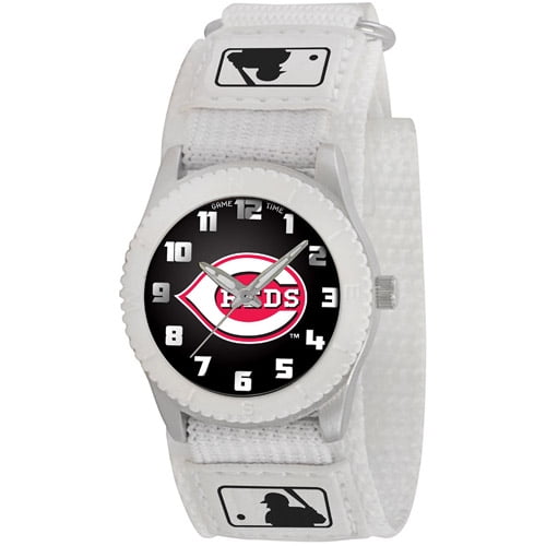 Game Time MLB Kids' Cincinnati Reds Rookie Series Watch, White Velcro Strap by Generic