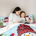 thumbnail image 4 of Homewish Cute Cartoon Snowman 7-Piece Twin Bedding Sets,Colorful Christmas Gifts Bedding Comforter Set,Merry Xmas Sheet Sets For Girls Kids,Breathable Home Decor Reversible, 4 of 8