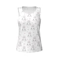 thumbnail image 3 of Picia Heart Rabbit Pattern Women's Workout Tank Top,Breathable Activewear,Slim Fit Athletic Top,Versatile Workout Moisture-wicking top-Medium, 3 of 9