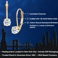 thumbnail image 2 of Gem Stone King 14K Yellow Gold White Topaz Earrings for Women | 0.43 Cttw | Gemstone November Birthstone | Round 3.5MM, 2 of 6
