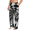 thumbnail image 2 of Easygdp 3D Vortex Illusion Men's Pajama Pant, Sleep Elastic Waistband Lounge Pants - Medium, 2 of 9