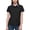 Black, variant on Polo Shirts for Women Business Short Sleeve Work Lapel Tops Summer Golf Polos Tunic Blouse Red L(L)