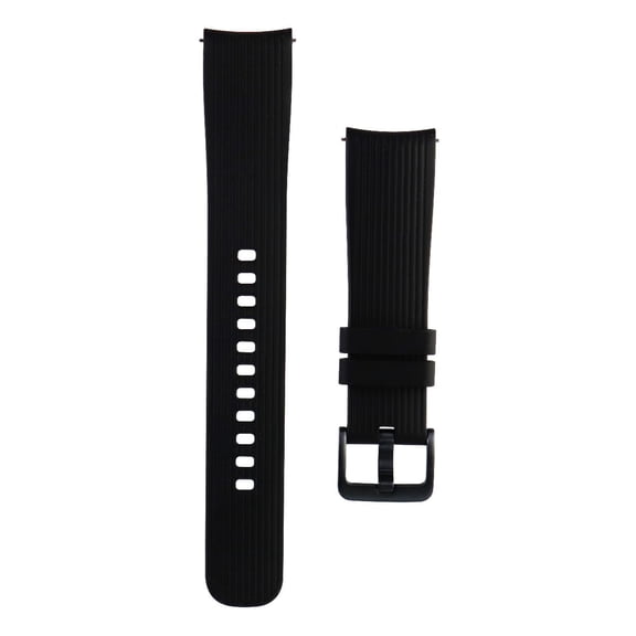 Pre-Owned Samsung 20mm Silicone Band for Samsung Galaxy Watch 42mm - Black - Small Adjust