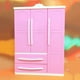 thumbnail image 2 of Hermoso armario rosa con puertas detalladas para muñecas, mini armario para guardar ropa de casa de muñecas., 2 of 9
